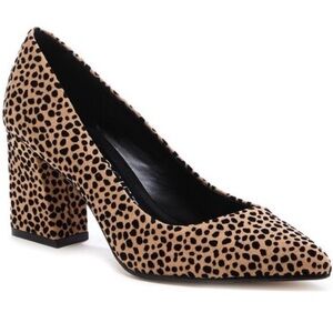 Sole Society Leopard Print Block Heels